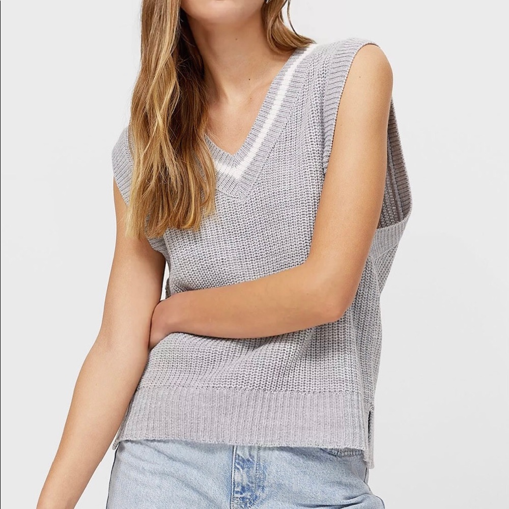 Grey sweater vest
